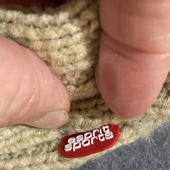 Vintage rare ESPRIT Sports Knit Turtleneck Sweater with side zipper Size M - Picture 7 of 11